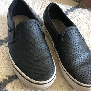 Black slip on Vans